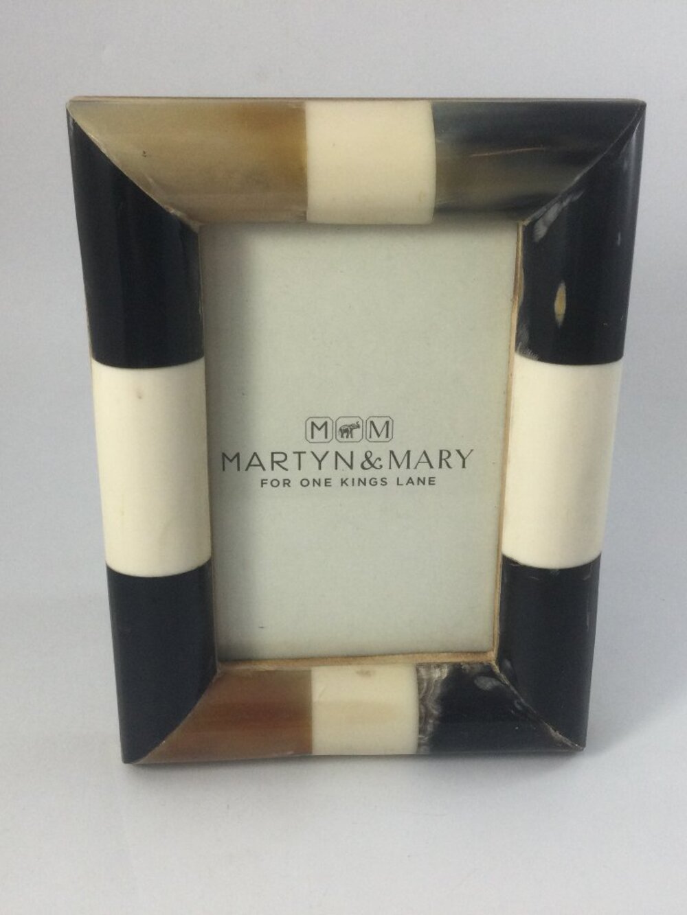 Martyn & Mary Photo Frame Horn Striped Pattern 8x6